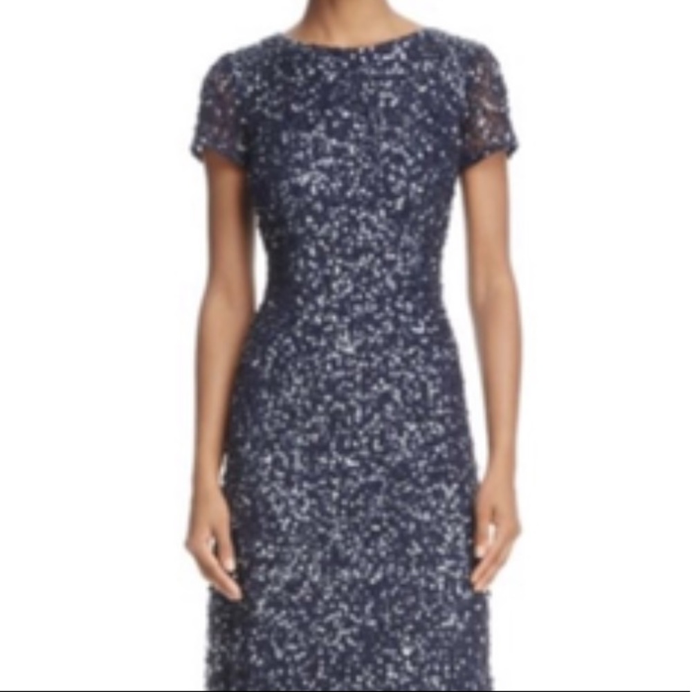 Gunmetal stunning all sequined gown!